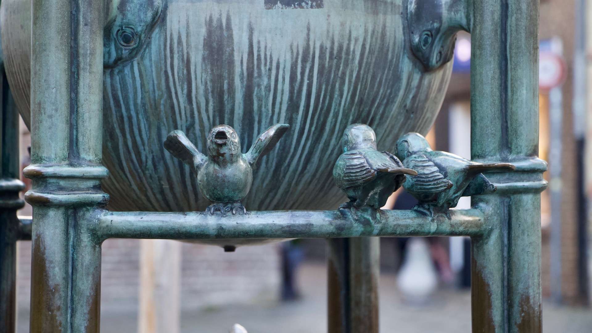 Spatzenbrunnen auf dem kleinen Münsterplatz